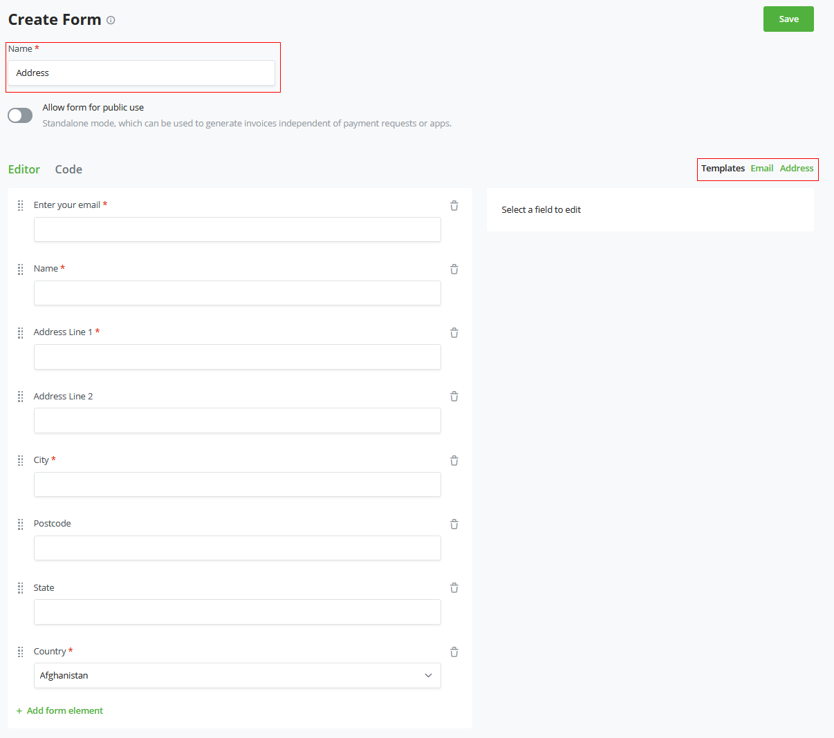 BTCPay Server formbuilder - Create new form BTCPay Server formbuilder - Create new form