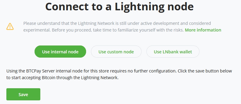 Connecting Lightning to store Connecting Lightning to store